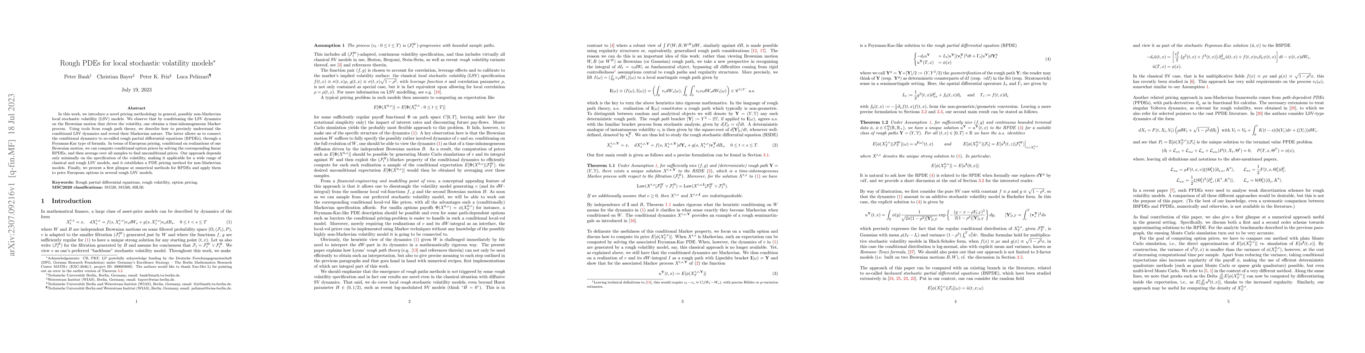 Thumbnail for Rough PDEs for local stochastic volatility models