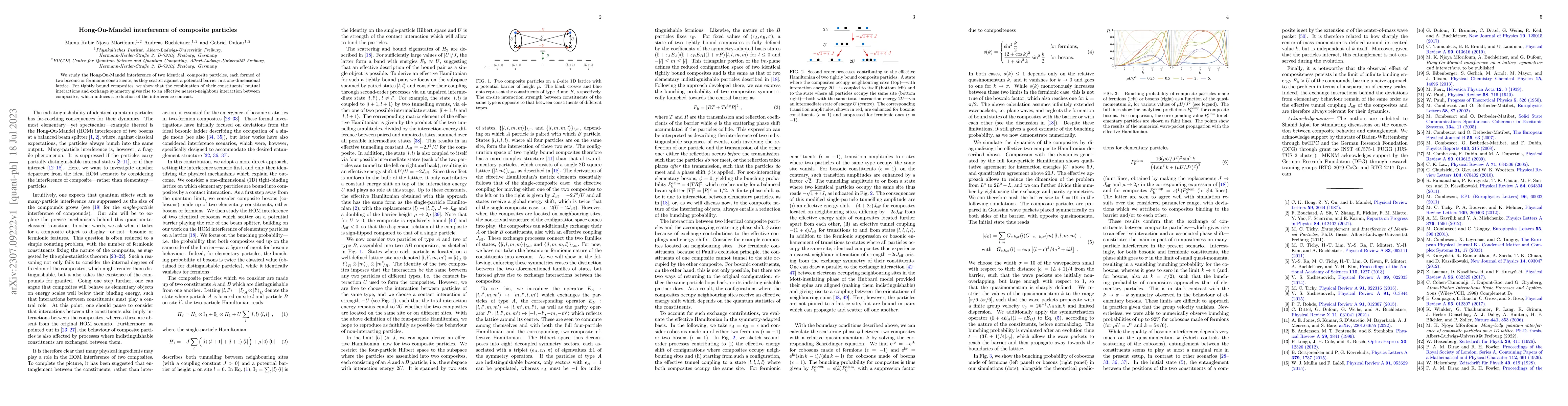 Thumbnail for Hong-Ou-Mandel interference of composite particles