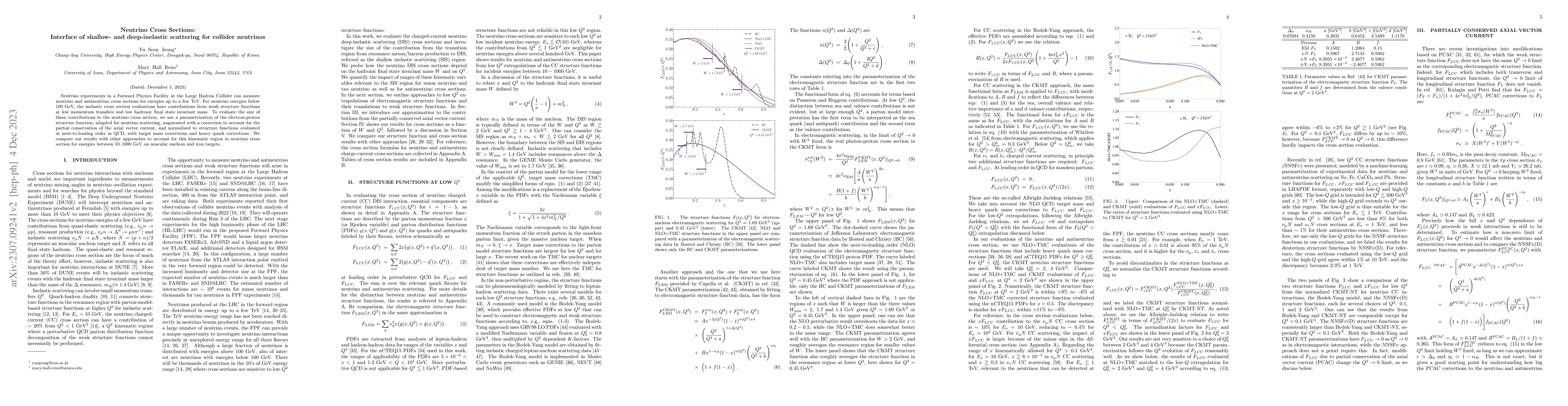 Thumbnail for Neutrino Cross Sections: Interface of shallow- and deep-inelastic
  scattering for collider neutrinos