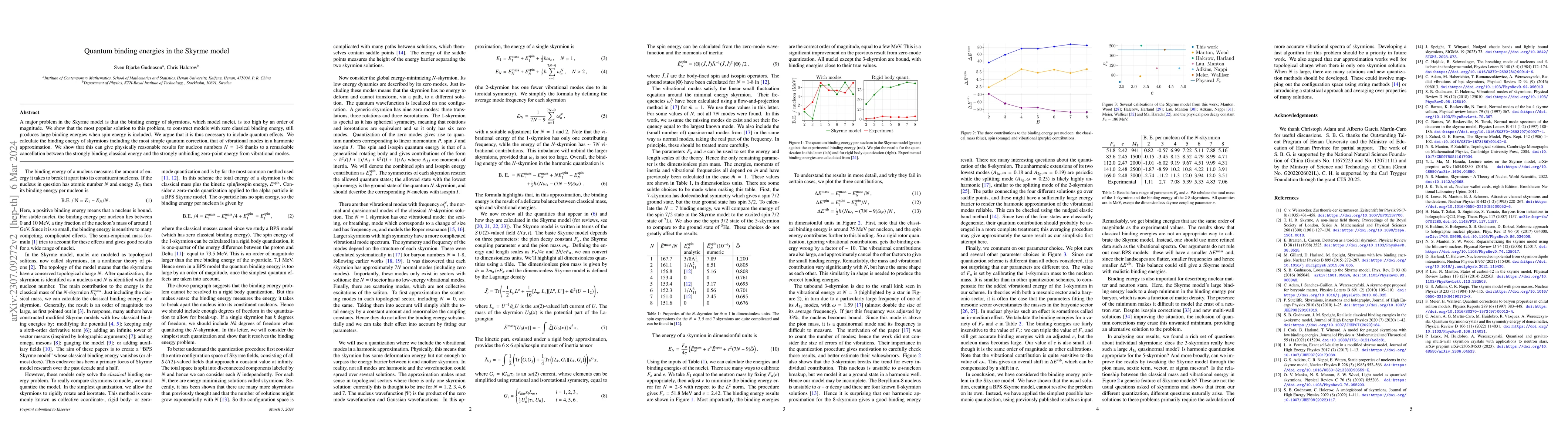 Thumbnail for Quantum binding energies in the Skyrme model