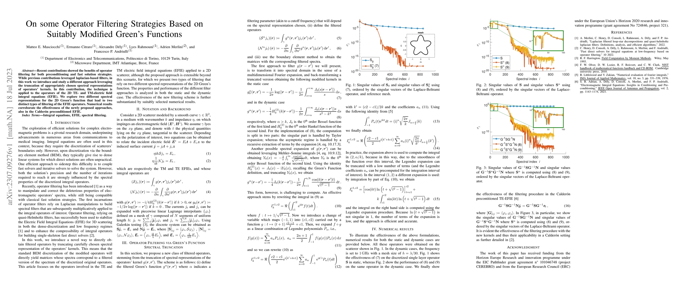 Thumbnail for On some Operator Filtering Strategies Based on Suitably Modified Green's
  Functions