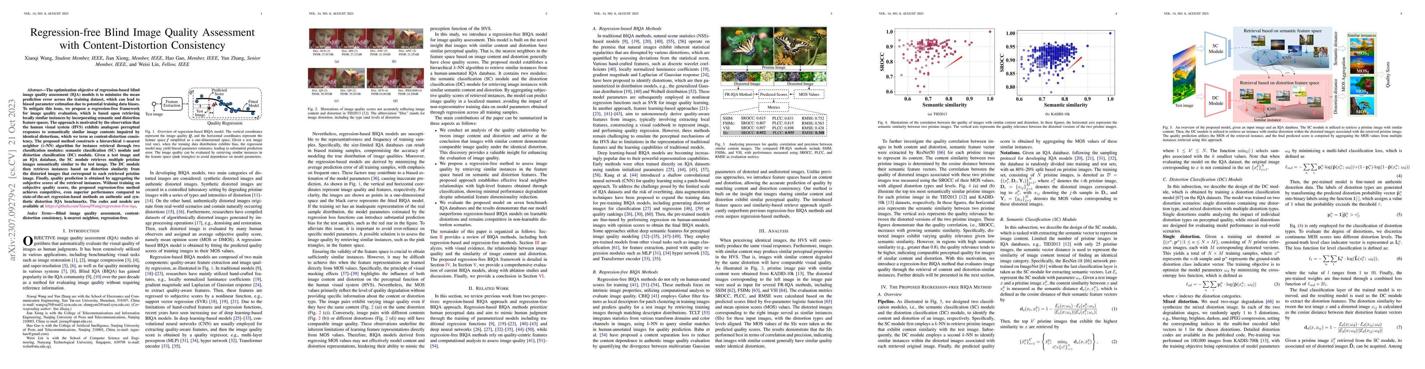 Thumbnail for Regression-free Blind Image Quality Assessment with Content-Distortion
  Consistency