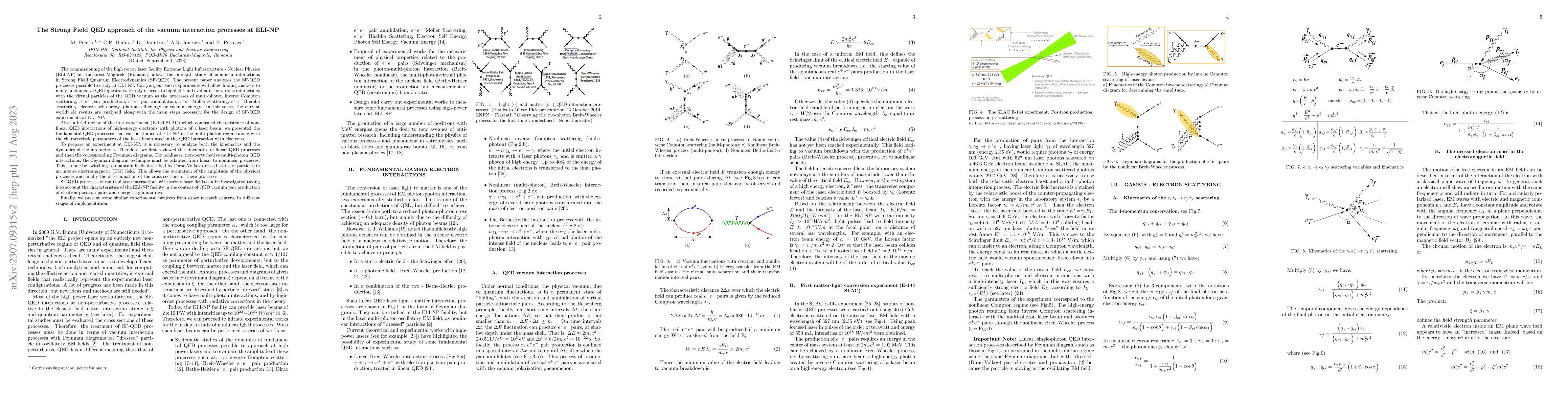 Thumbnail for The Strong Field QED approach of the vacuum interaction processes at
  ELI-NP