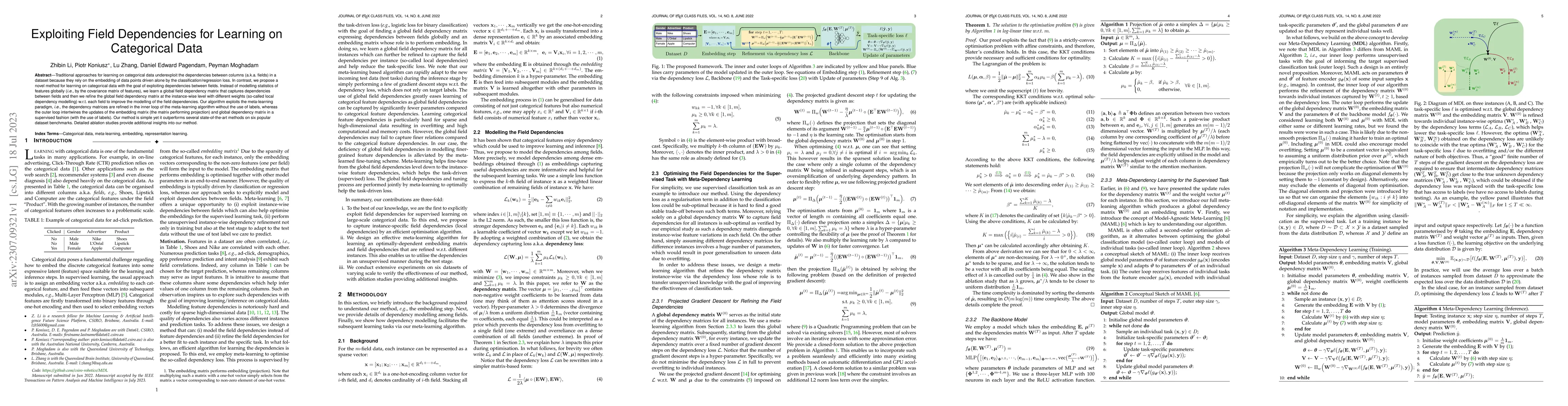 Thumbnail for Exploiting Field Dependencies for Learning on Categorical Data