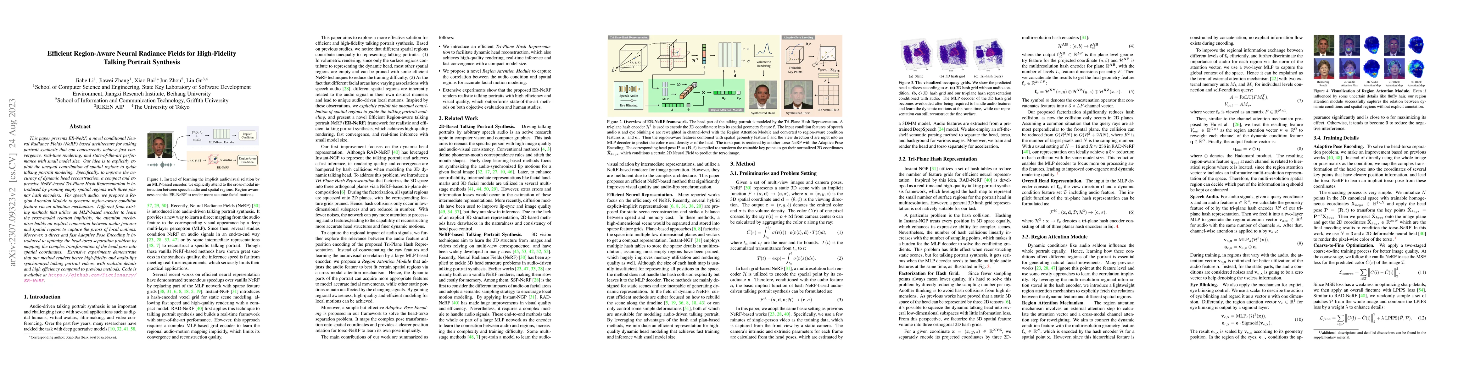 Thumbnail for Efficient Region-Aware Neural Radiance Fields for High-Fidelity Talking
  Portrait Synthesis