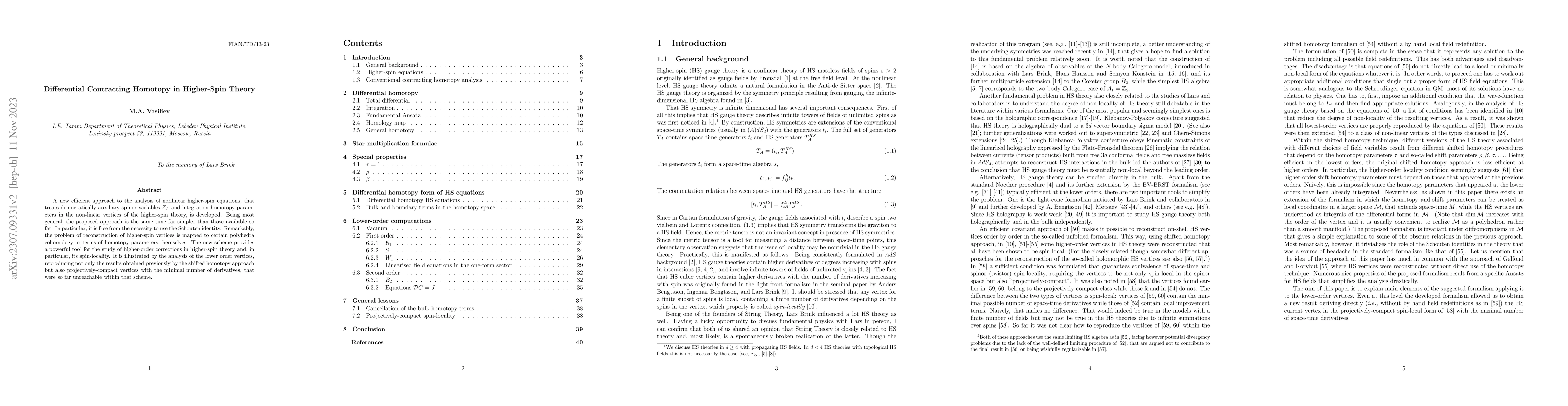 Thumbnail for Differential Contracting Homotopy in Higher-Spin Theory