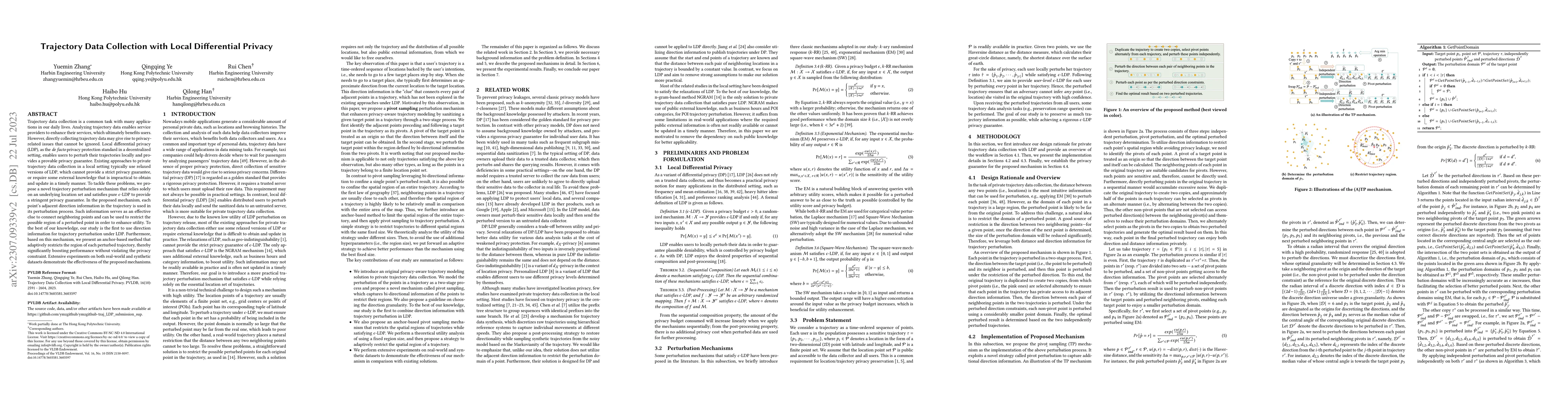 Thumbnail for Trajectory Data Collection with Local Differential Privacy