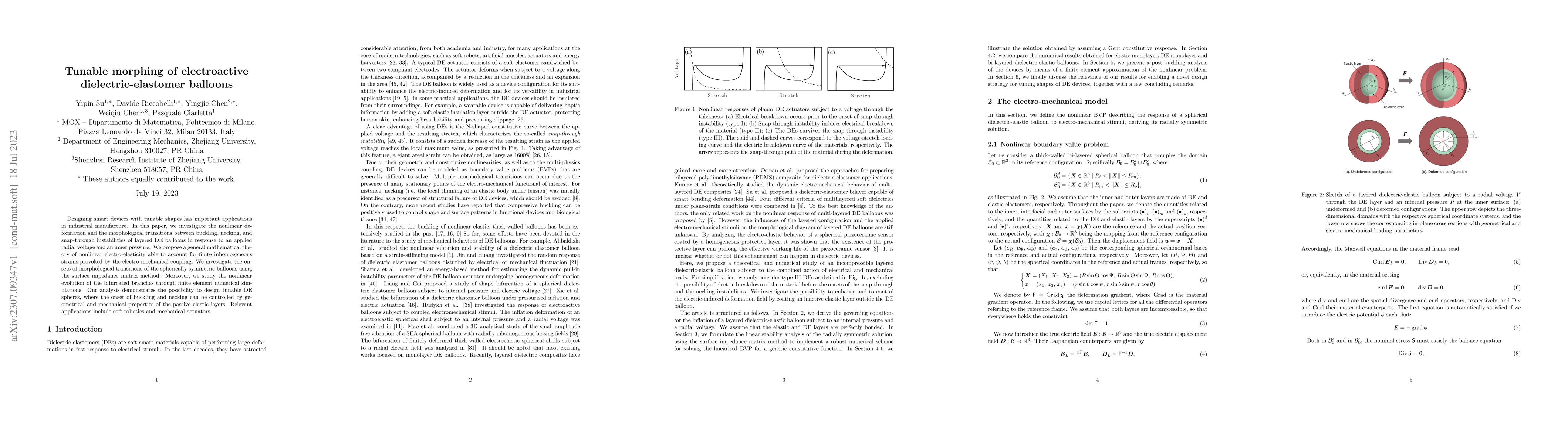 Thumbnail for Tunable morphing of electroactive dielectric-elastomer balloons