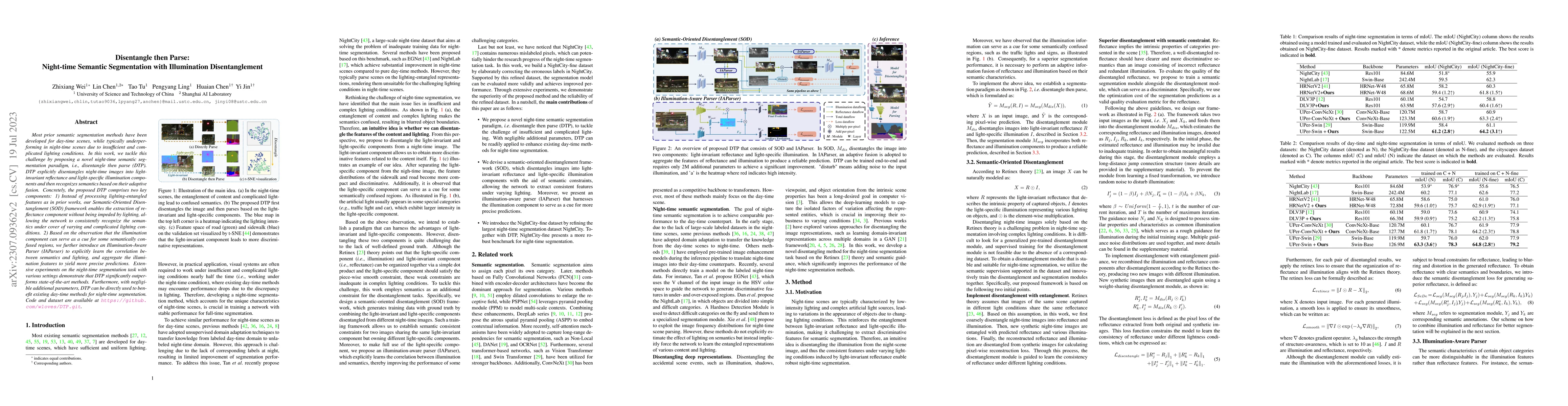 Thumbnail for Disentangle then Parse:Night-time Semantic Segmentation with
  Illumination Disentanglement