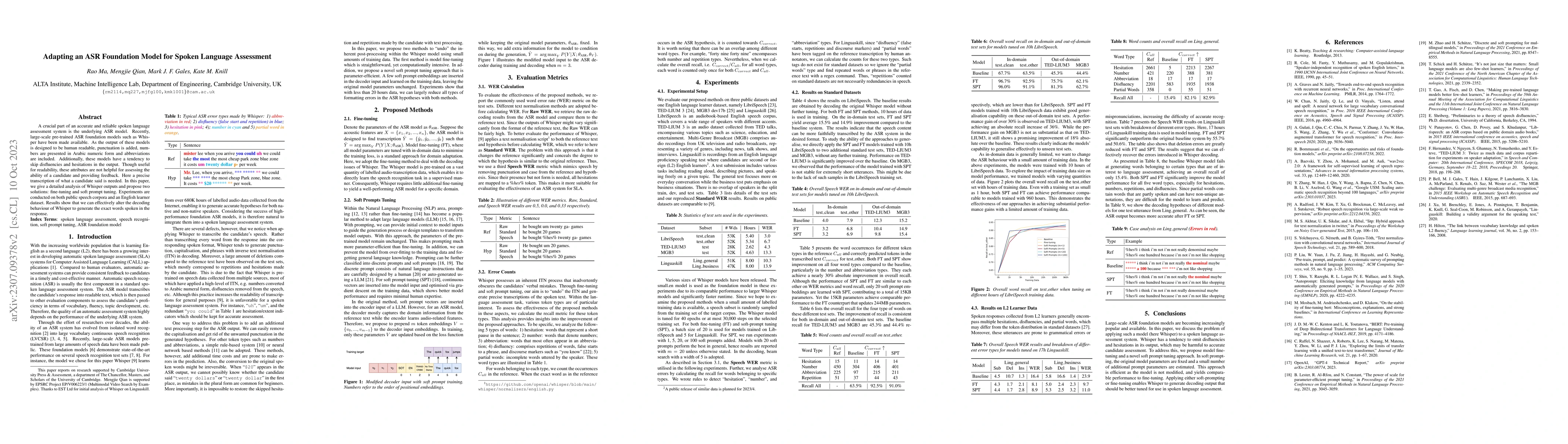 Thumbnail for Adapting an ASR Foundation Model for Spoken Language Assessment