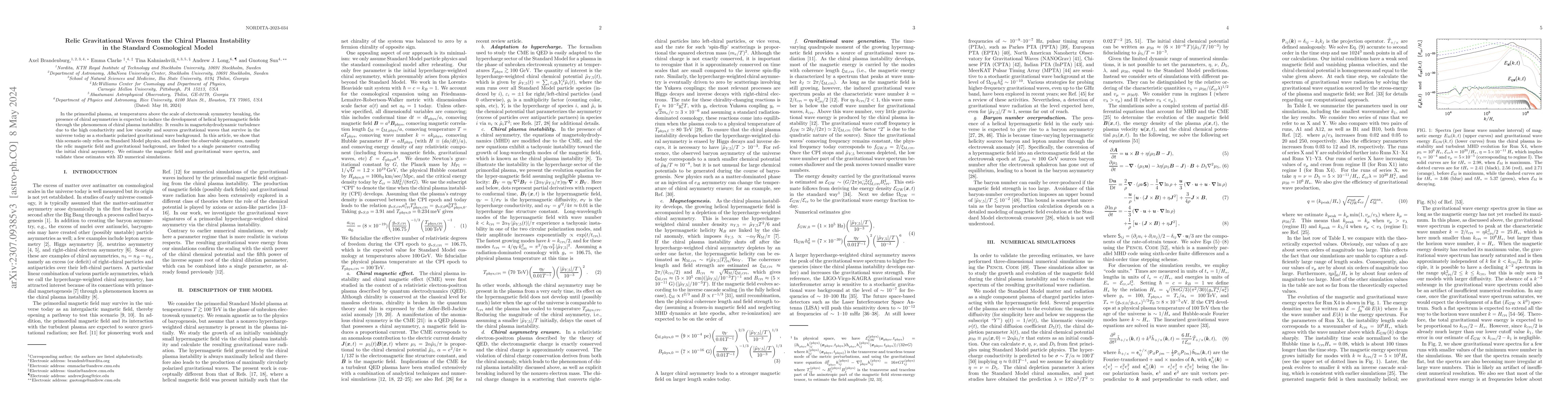 Thumbnail for Relic Gravitational Waves from the Chiral Plasma Instability in the
  Standard Cosmological Model