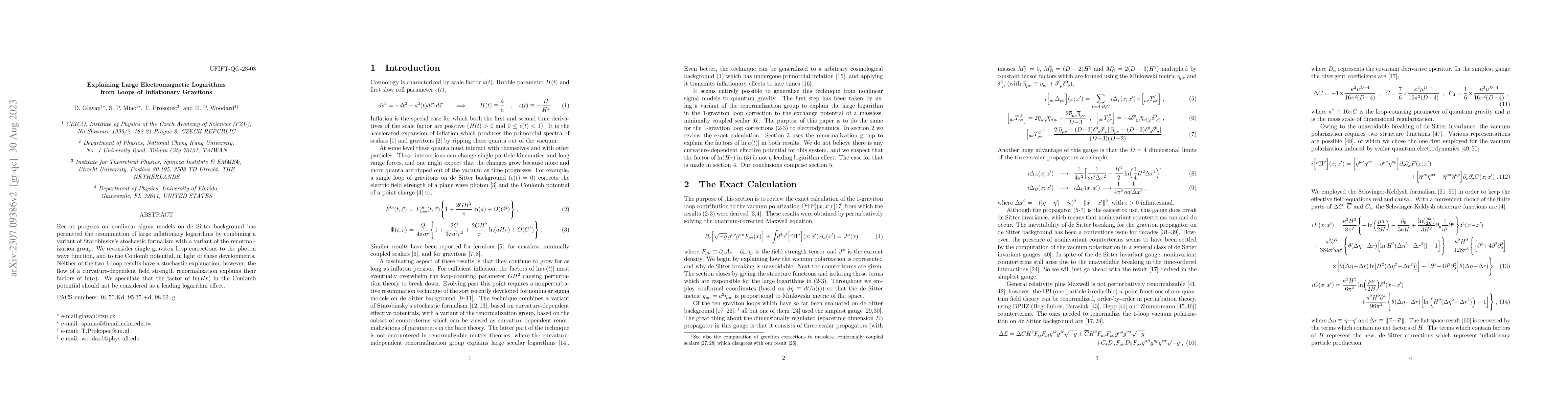 Thumbnail for Explaining Large Electromagnetic Logarithms from Loops of Inflationary
  Gravitons