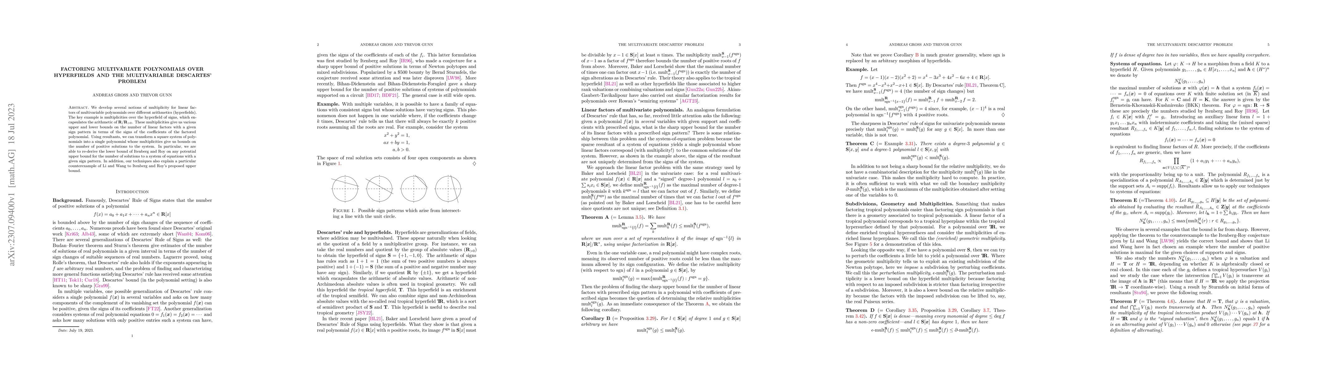 Thumbnail for Factoring multivariate polynomials over hyperfields and the
  multivariable Descartes' problem