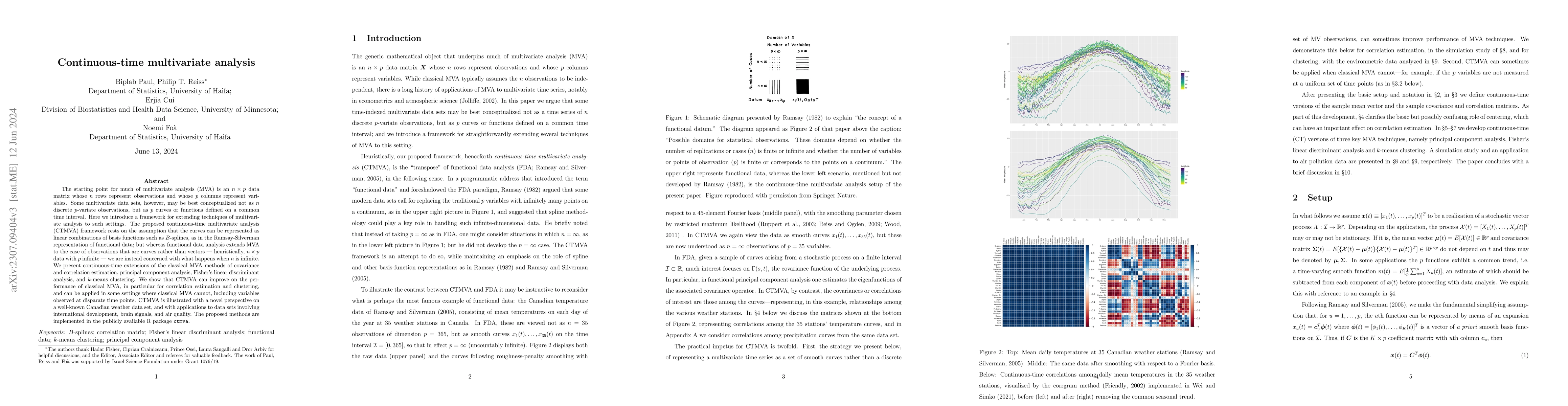 Thumbnail for Continuous-time multivariate analysis