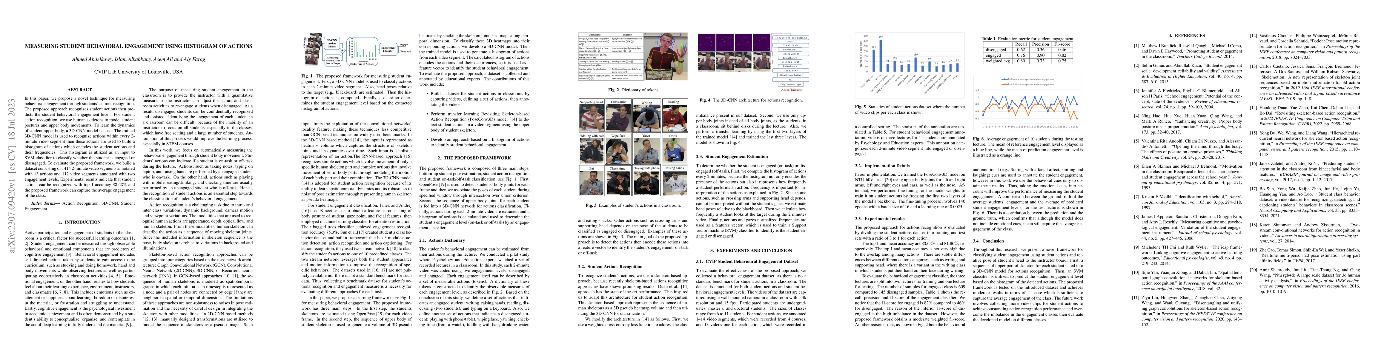 Thumbnail for Measuring Student Behavioral Engagement using Histogram of Actions