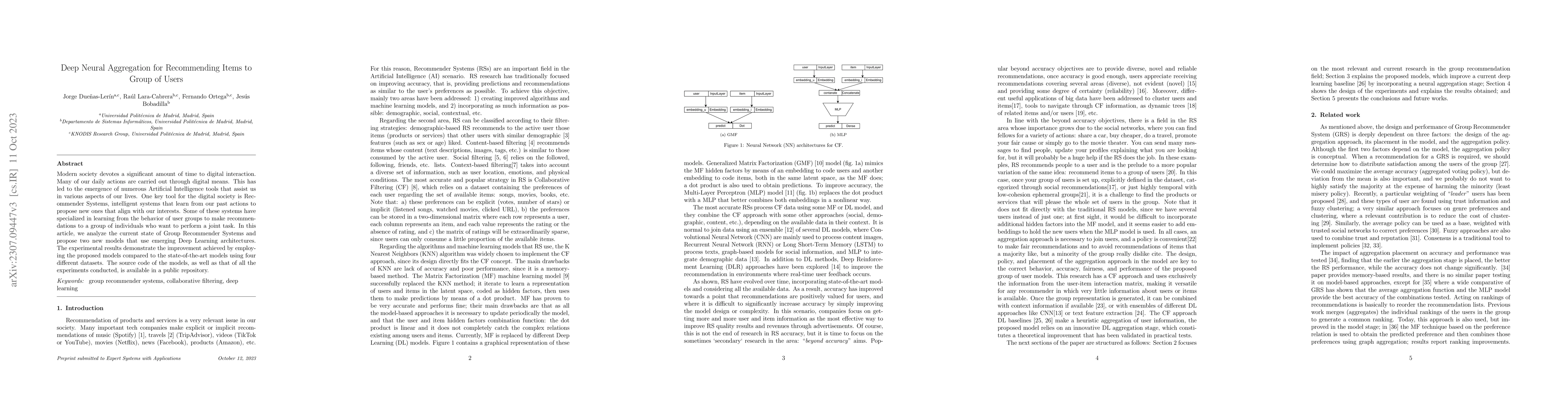Thumbnail for Deep Neural Aggregation for Recommending Items to Group of Users