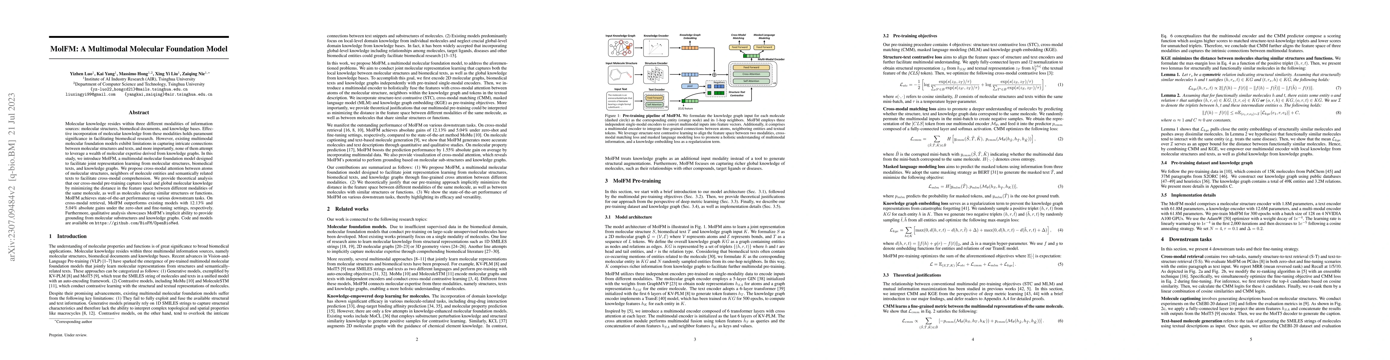 Thumbnail for MolFM: A Multimodal Molecular Foundation Model