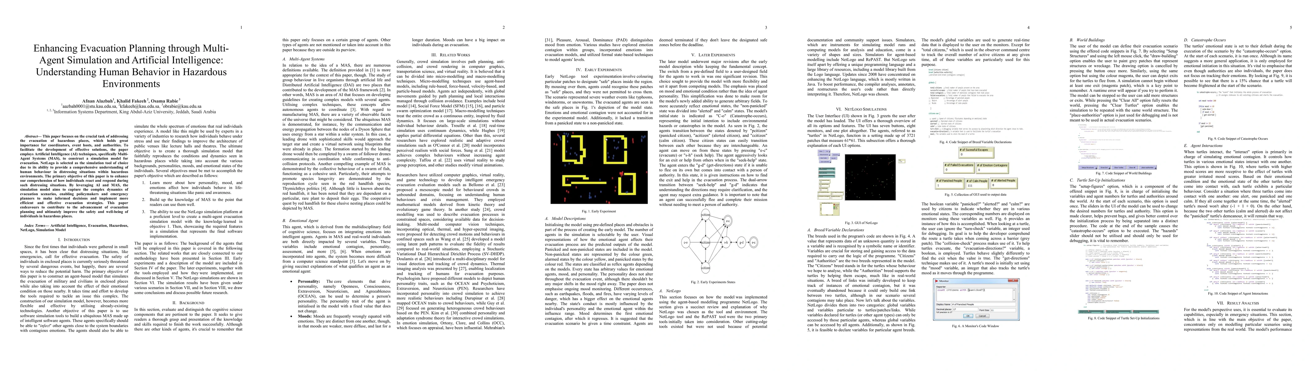 Thumbnail for Enhancing Evacuation Planning through Multi-Agent Simulation and
  Artificial Intelligence: Understanding Human Behavior in Hazardous
  Environments
