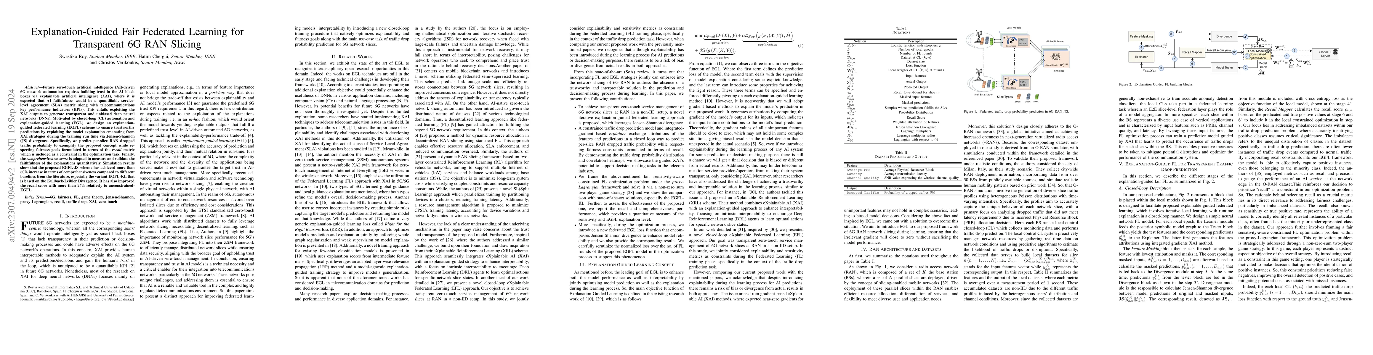 Thumbnail for Explanation-Guided Fair Federated Learning for Transparent 6G RAN
  Slicing