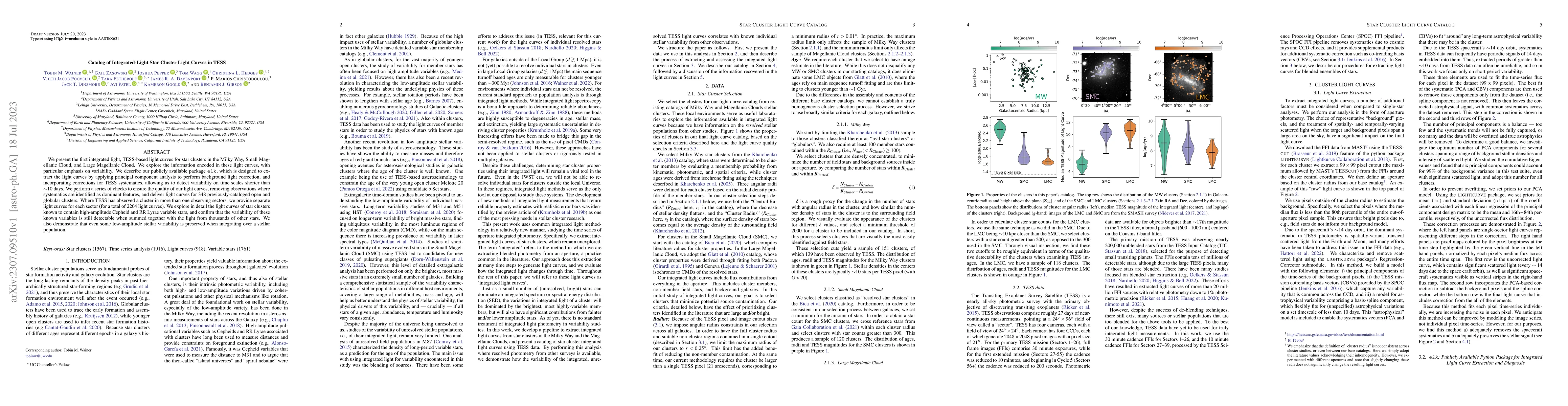 Thumbnail for Catalog of Integrated-Light Star Cluster Light Curves in TESS
