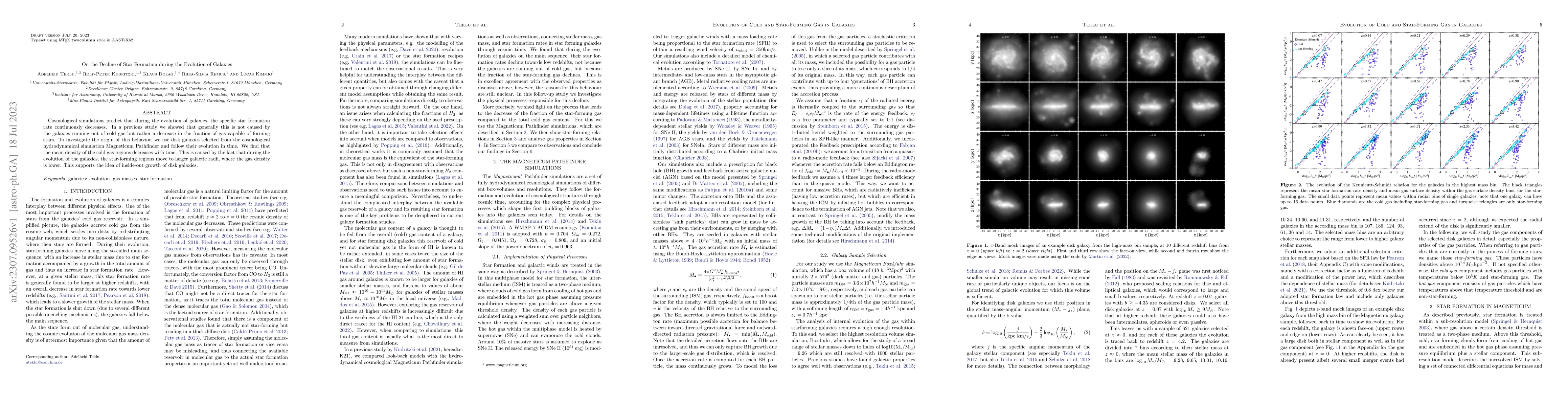 Thumbnail for On the Decline of Star Formation during the Evolution of Galaxies