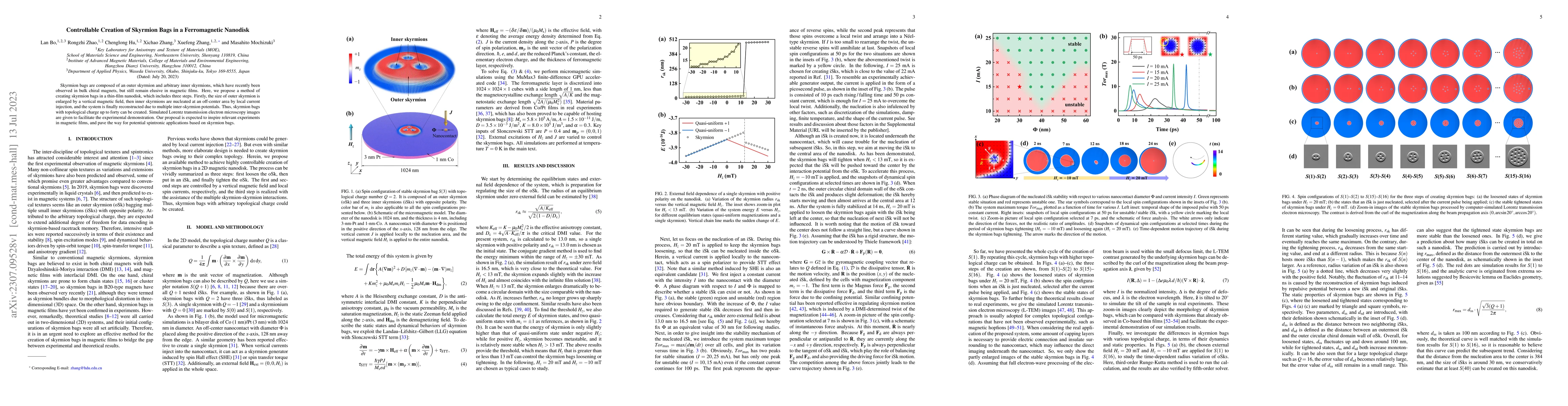 Thumbnail for Controllable Creation of Skyrmion Bags in a Ferromagnetic Nanodisk