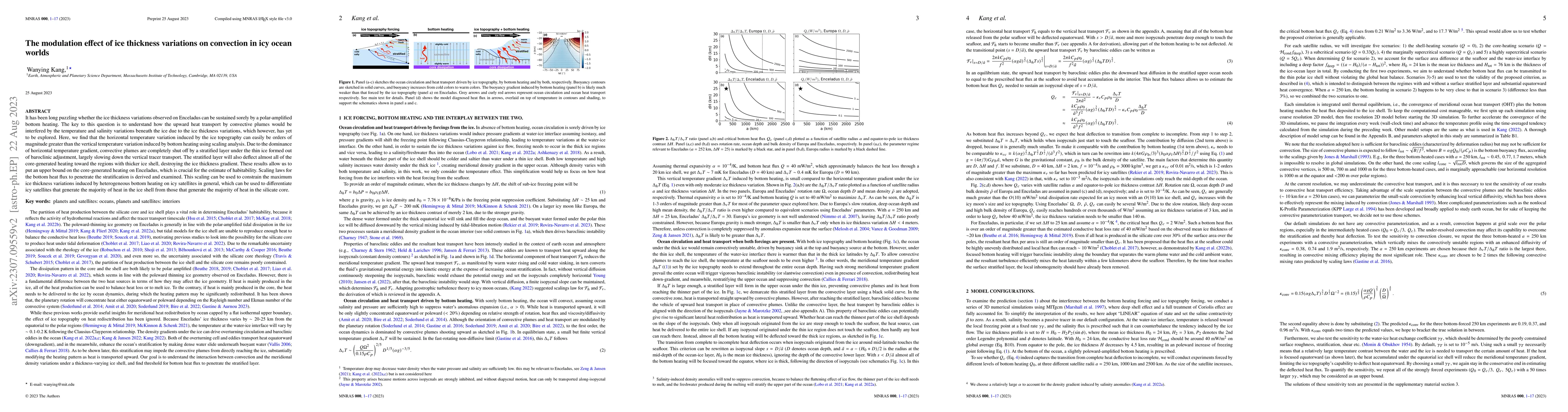 Thumbnail for The modulation effect of ice thickness variations on convection in icy
  ocean worlds