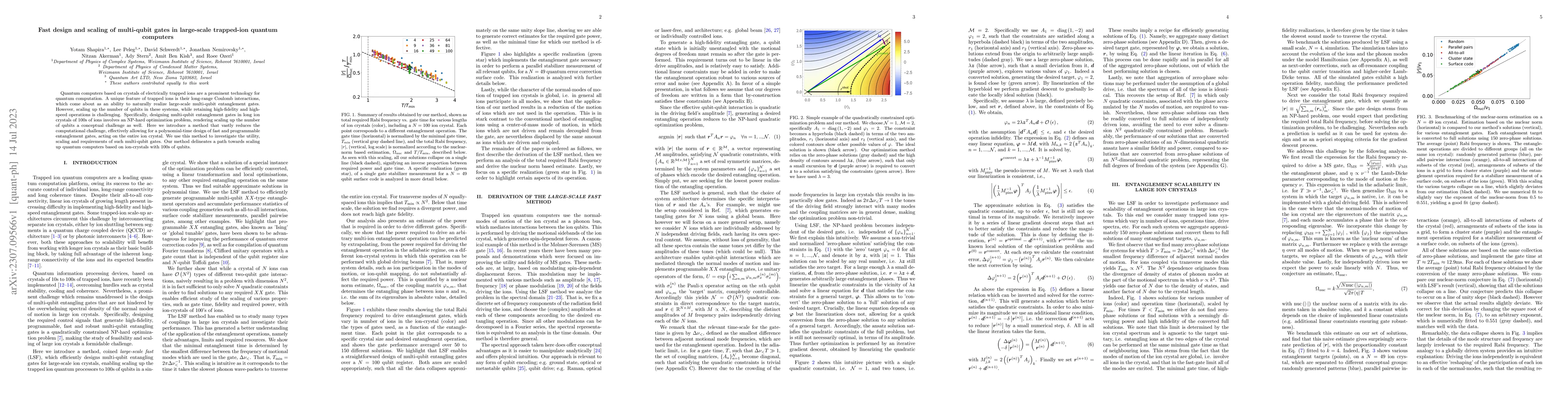 Thumbnail for Fast design and scaling of multi-qubit gates in large-scale trapped-ion
  quantum computers