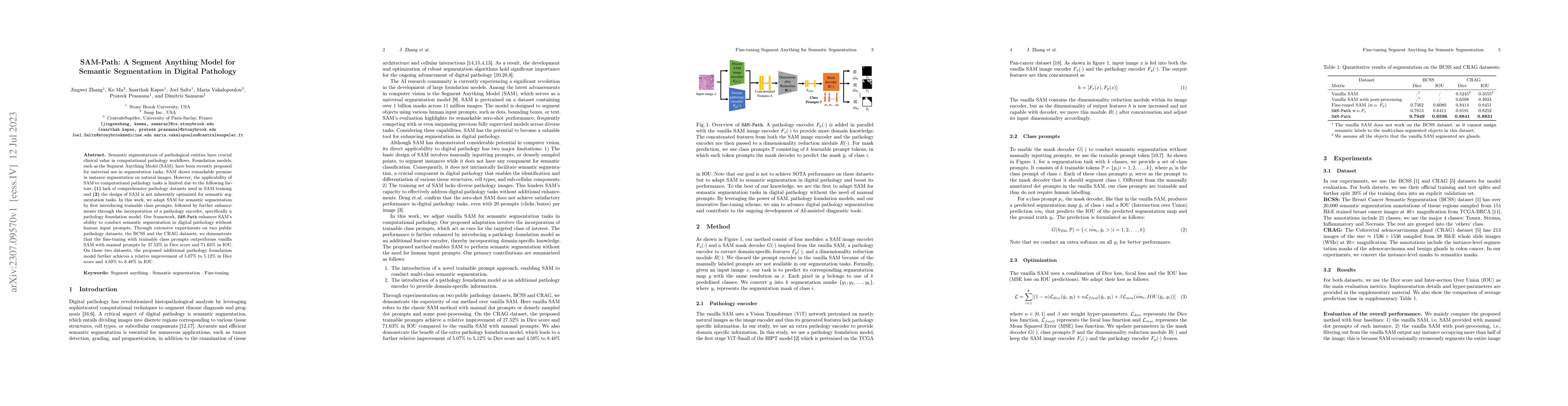 Thumbnail for SAM-Path: A Segment Anything Model for Semantic Segmentation in Digital
  Pathology