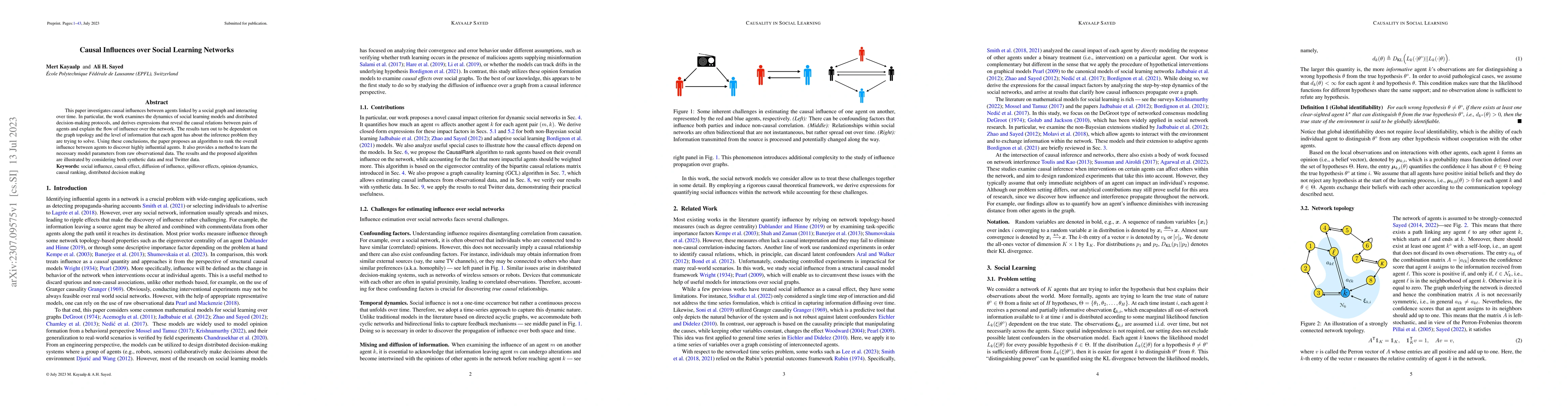 Thumbnail for Causal Influences over Social Learning Networks