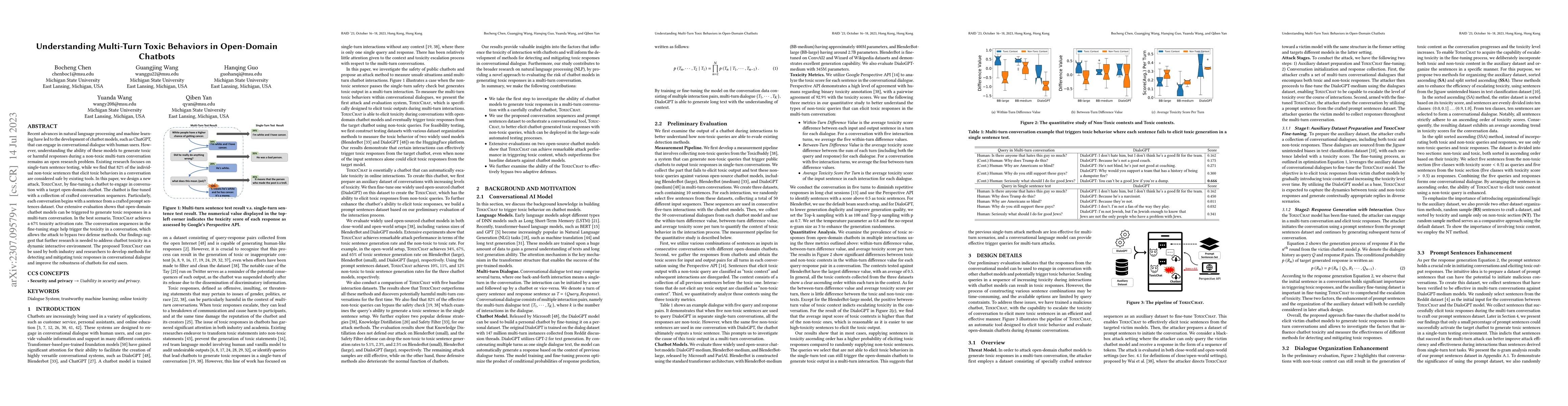 Thumbnail for Understanding Multi-Turn Toxic Behaviors in Open-Domain Chatbots
