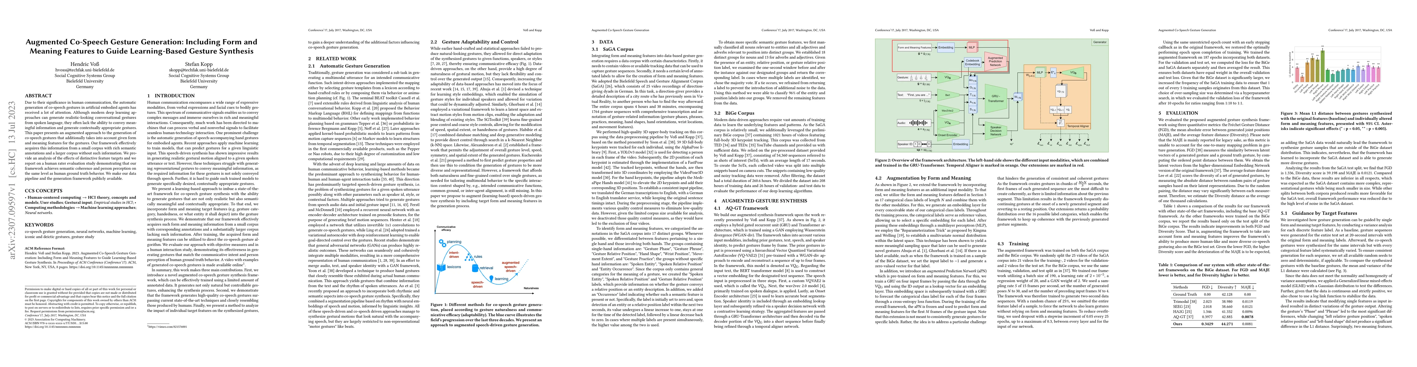 Thumbnail for Augmented Co-Speech Gesture Generation: Including Form and Meaning
  Features to Guide Learning-Based Gesture Synthesis