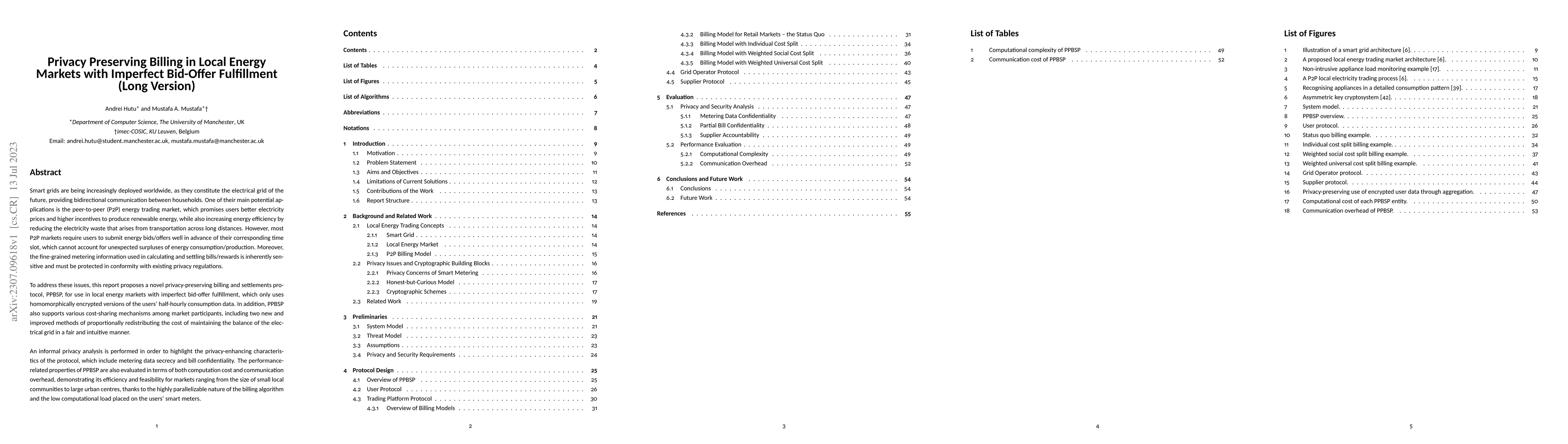 Thumbnail for Privacy Preserving Billing in Local Energy Markets with Imperfect
  Bid-Offer Fulfillment (Long Version)