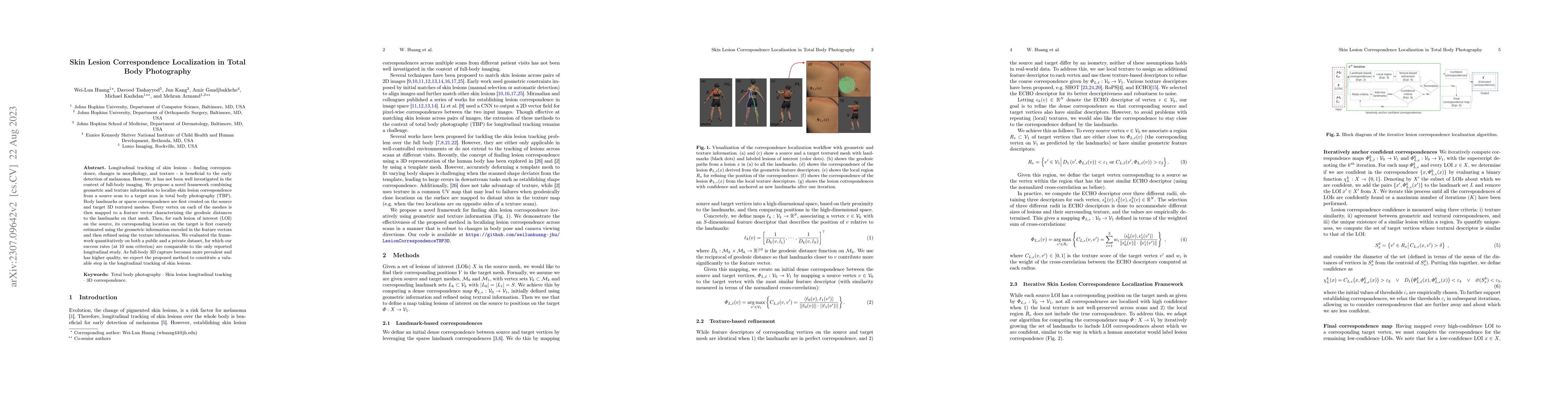 Thumbnail for Skin Lesion Correspondence Localization in Total Body Photography