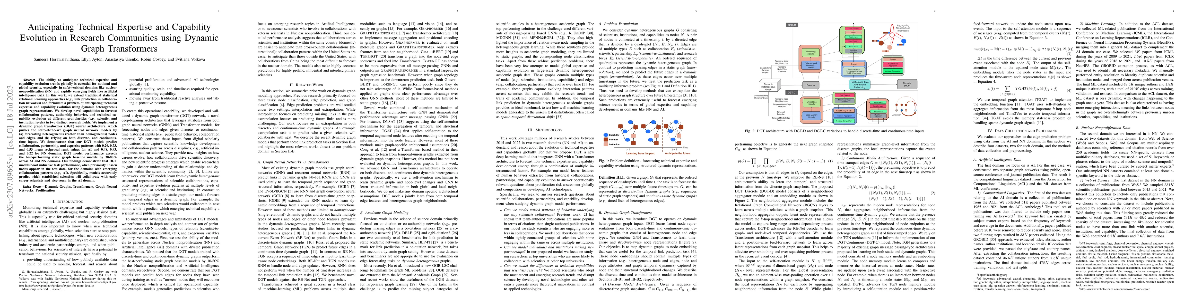 Thumbnail for Anticipating Technical Expertise and Capability Evolution in Research
  Communities using Dynamic Graph Transformers