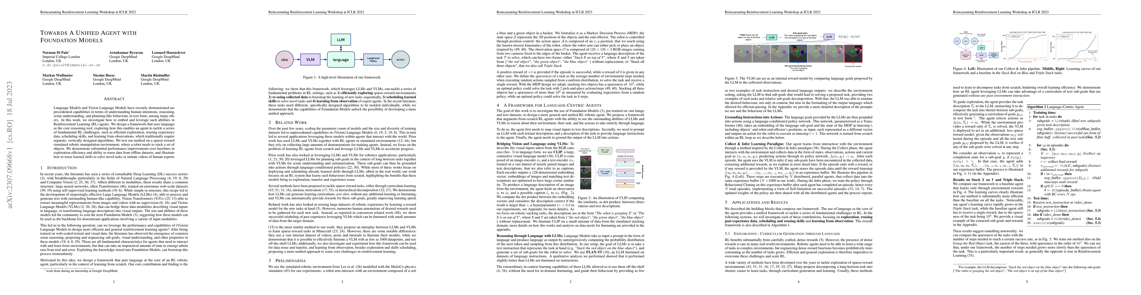 Thumbnail for Towards A Unified Agent with Foundation Models