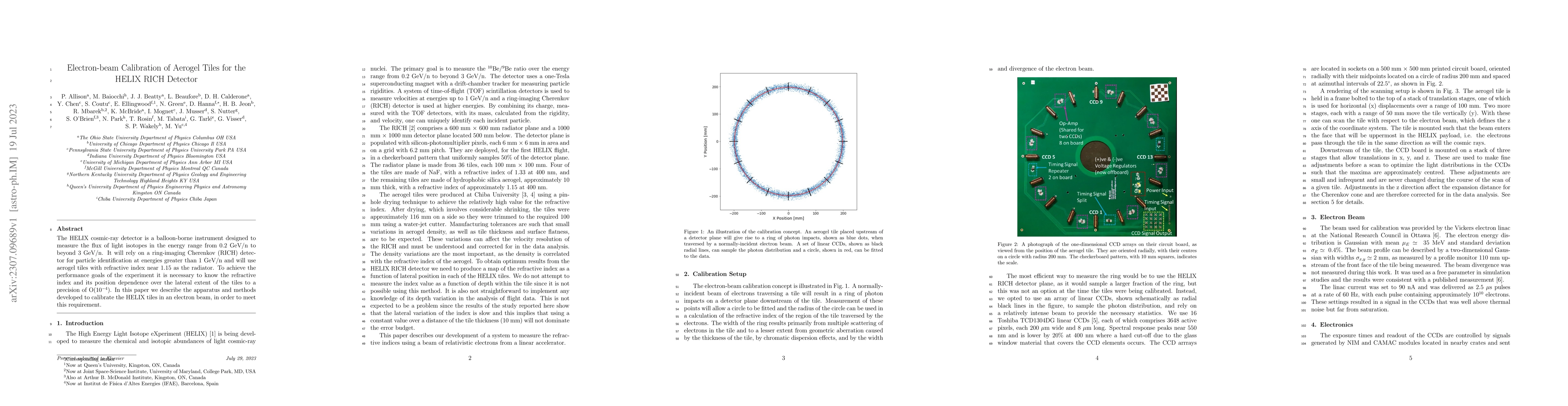 Thumbnail for Electron-beam Calibration of Aerogel Tiles for the HELIX RICH Detector