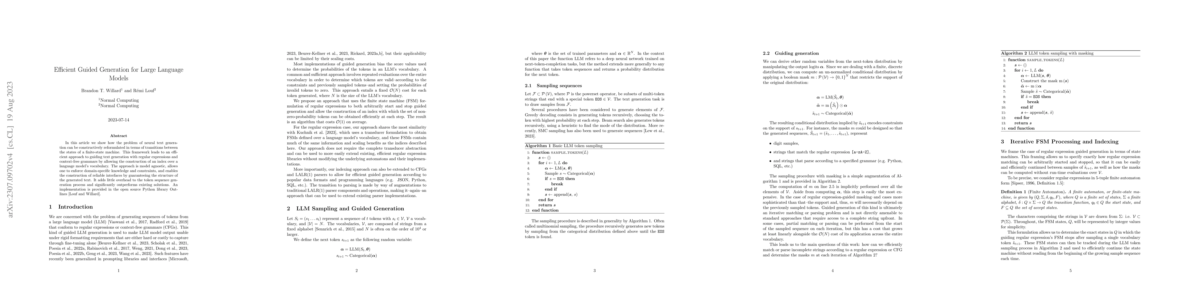 Thumbnail for Efficient Guided Generation for Large Language Models
