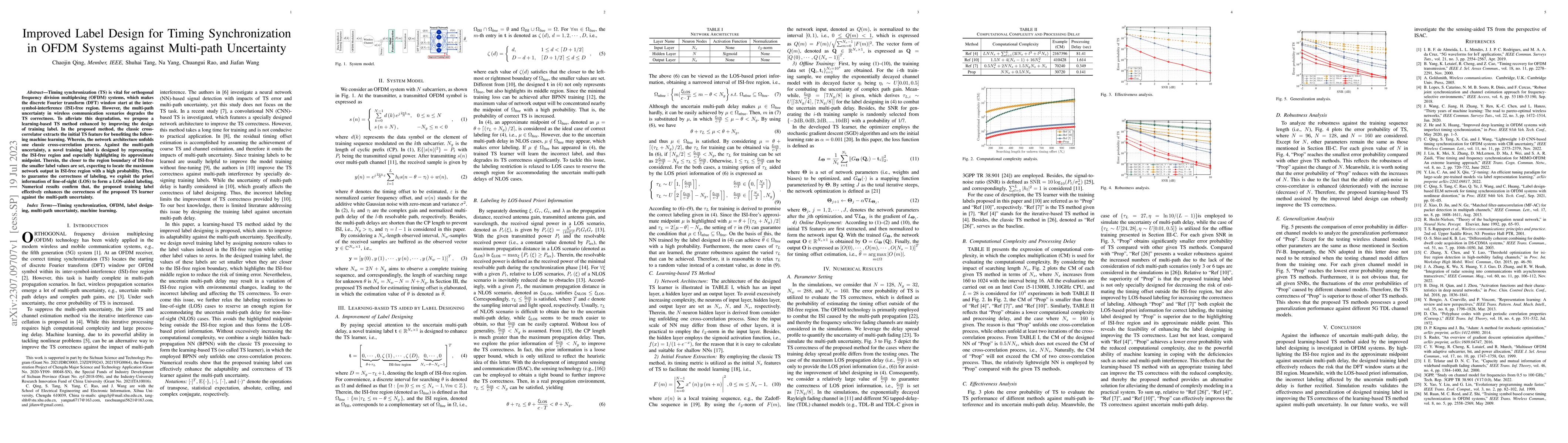 Thumbnail for Improved Label Design for Timing Synchronization in OFDM Systems against
  Multi-path Uncertainty