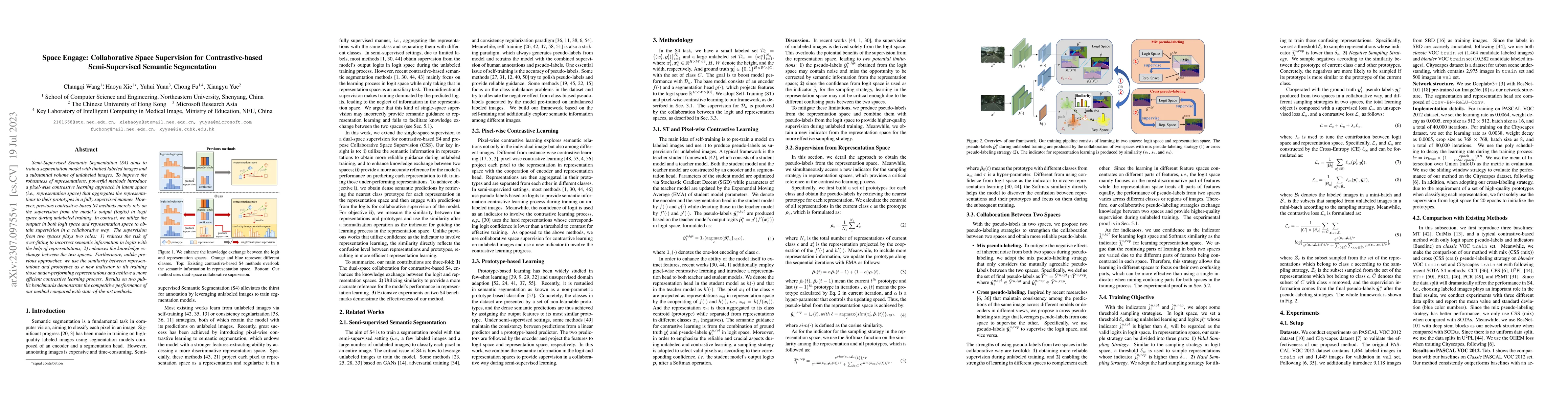 Thumbnail for Space Engage: Collaborative Space Supervision for Contrastive-based
  Semi-Supervised Semantic Segmentation