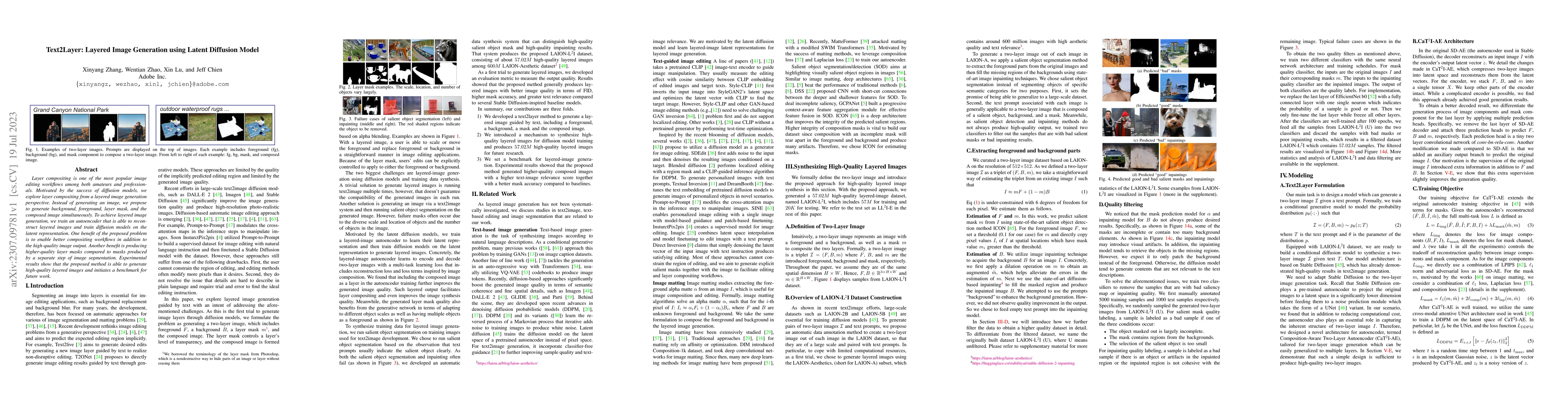 Thumbnail for Text2Layer: Layered Image Generation using Latent Diffusion Model