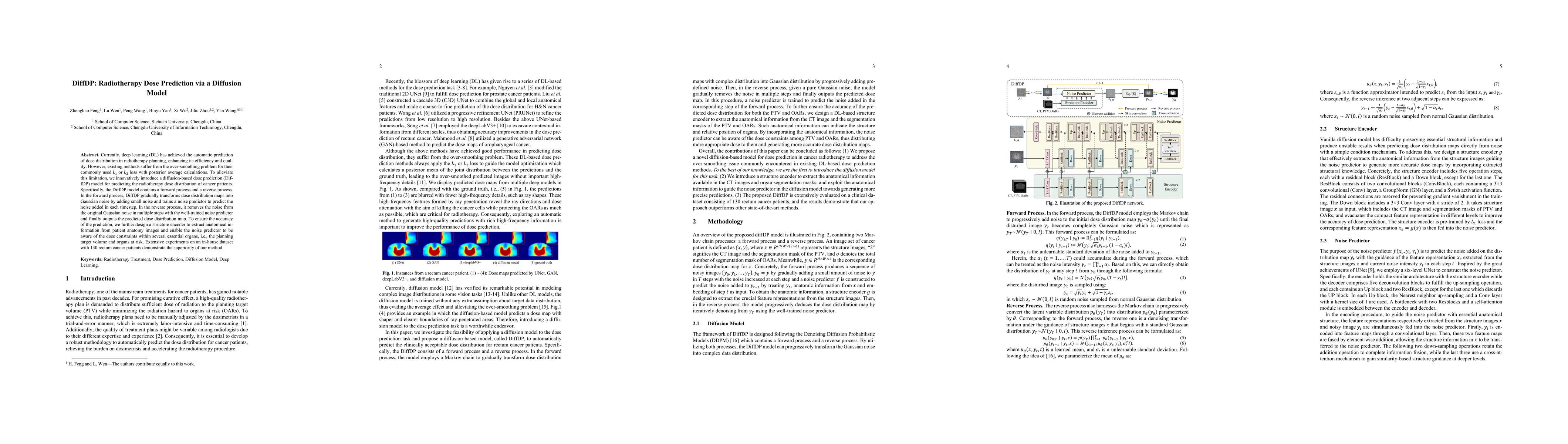 Thumbnail for DiffDP: Radiotherapy Dose Prediction via a Diffusion Model