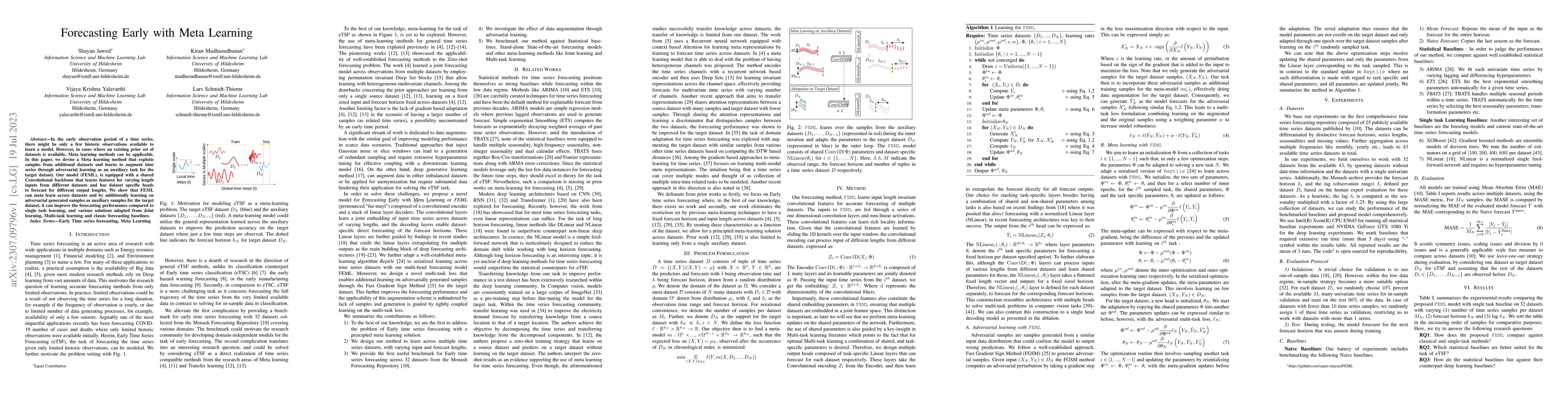 Thumbnail for Forecasting Early with Meta Learning