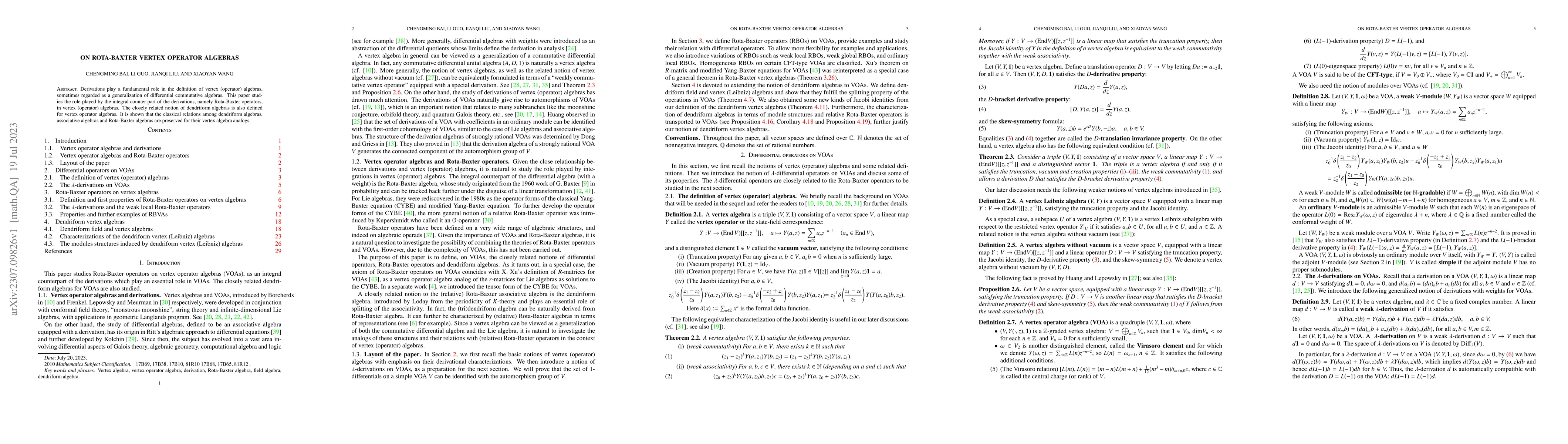 Thumbnail for On Rota-Baxter vertex operator algebras
