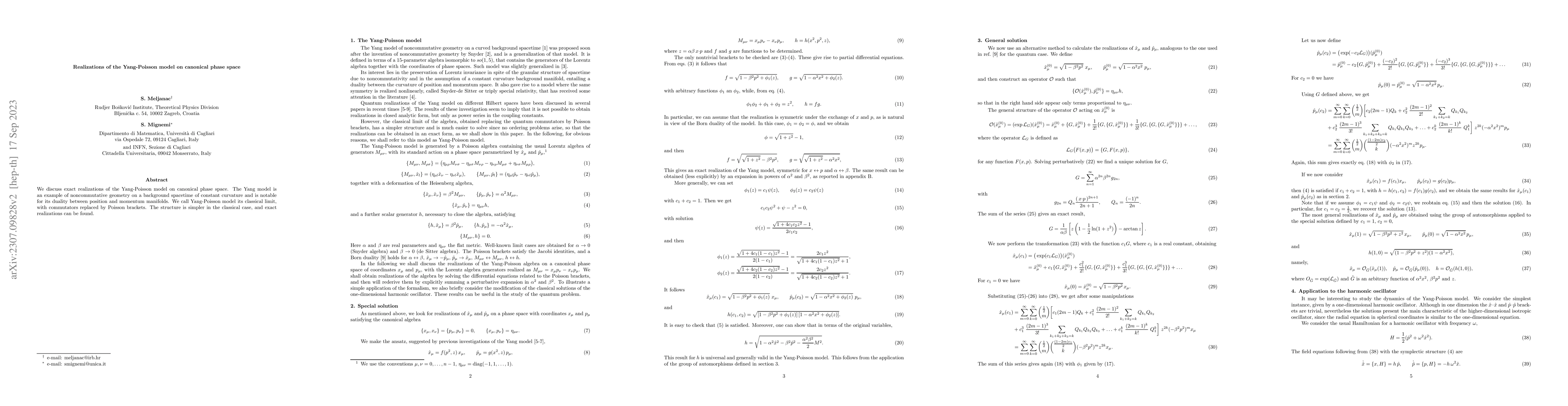 Thumbnail for Realizations of the Yang-Poisson model on canonical phase space