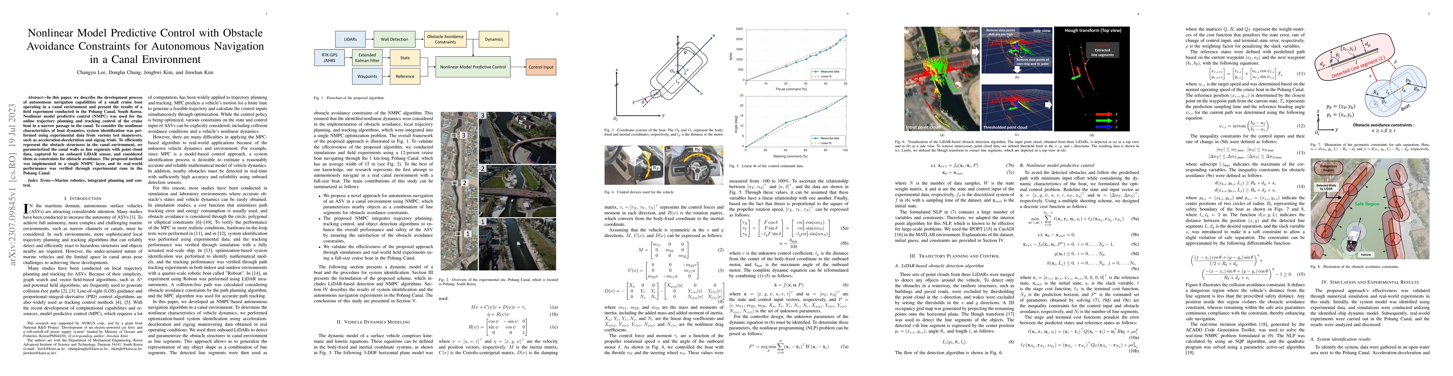 Thumbnail for Nonlinear Model Predictive Control with Obstacle Avoidance Constraints
  for Autonomous Navigation in a Canal Environment