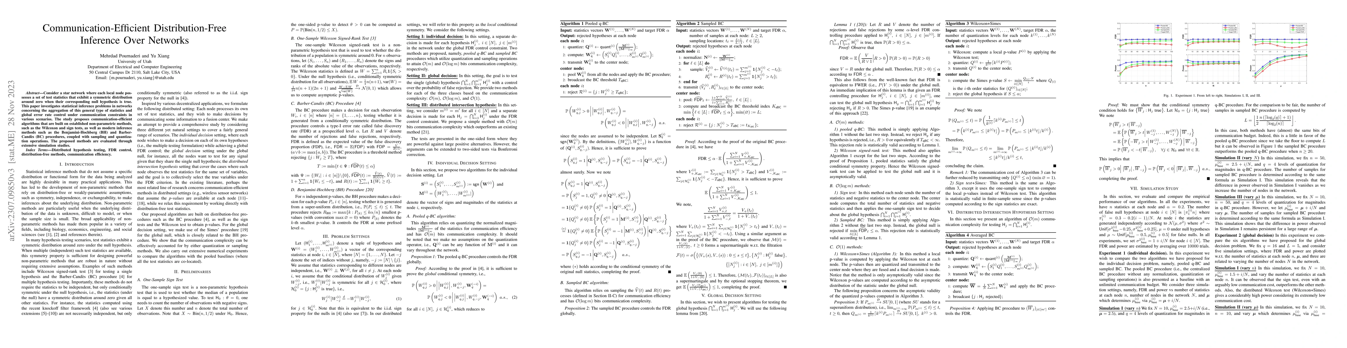 Thumbnail for Communication-Efficient Distribution-Free Inference Over Networks