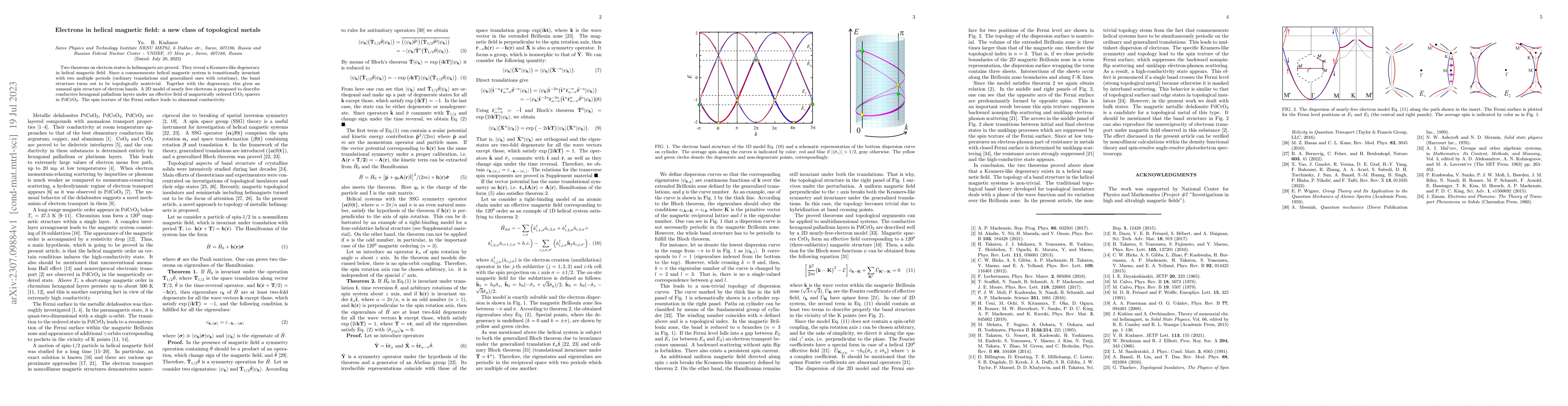 Thumbnail for Electrons in helical magnetic field: a new class of topological metals