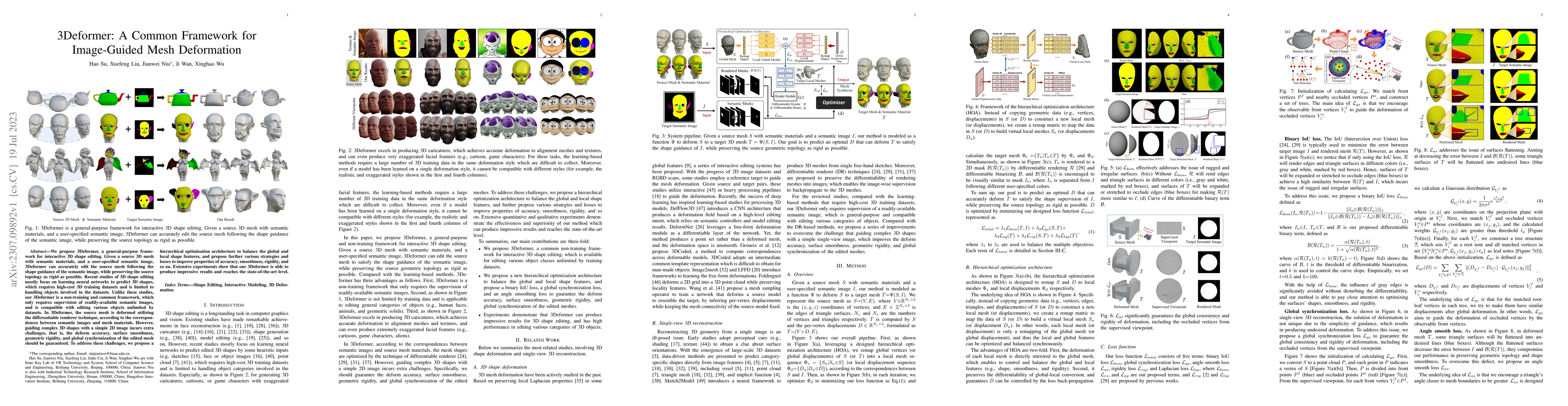 Thumbnail for 3Deformer: A Common Framework for Image-Guided Mesh Deformation