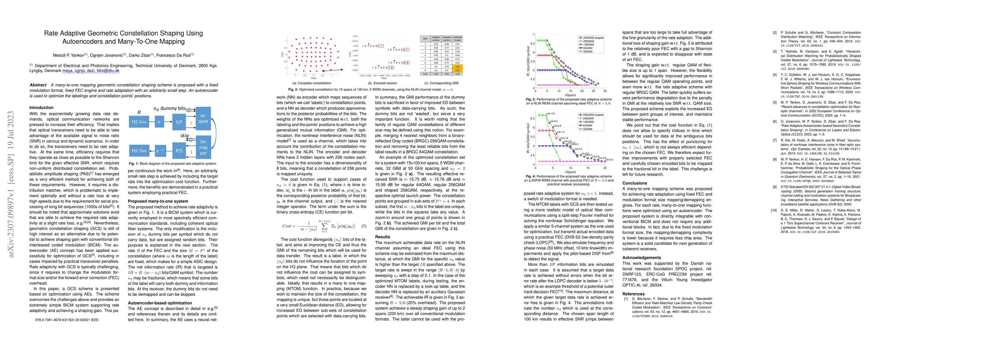Thumbnail for Rate Adaptive Geometric Constellation Shaping Using Autoencoders and
  Many-To-One Mapping